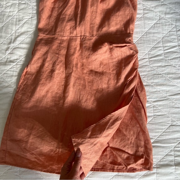Reformation Dory Halter Mini Dress in Peaches - Picture 4 of 6